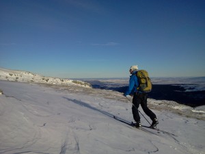 Matthias en ski de randonnee nordique